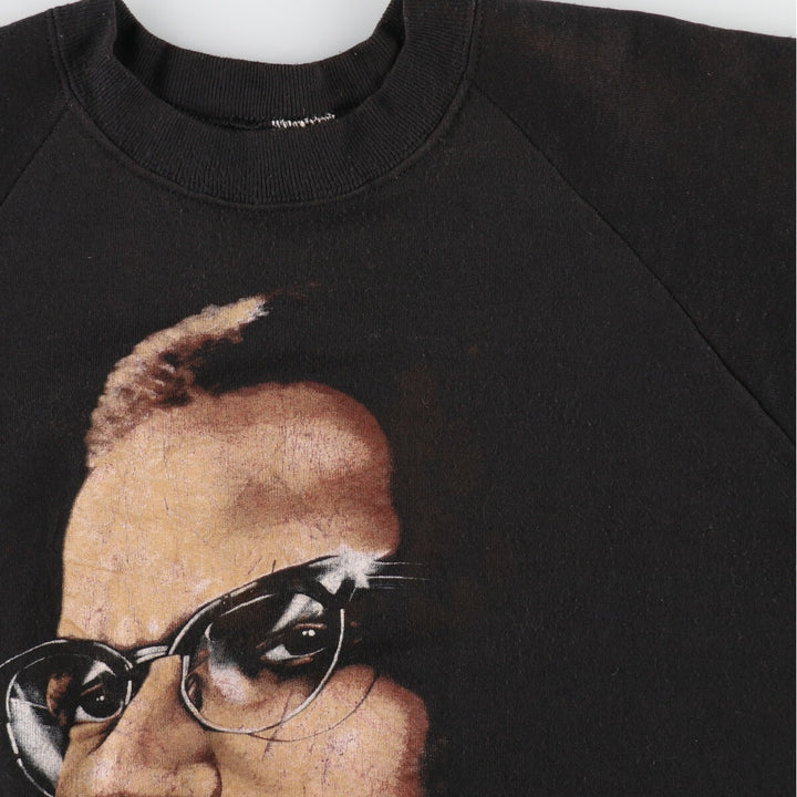 90'S Fruit of the Loom Malcolm X print sweatshirt, made in USA, men's size L, vintage /evb008837