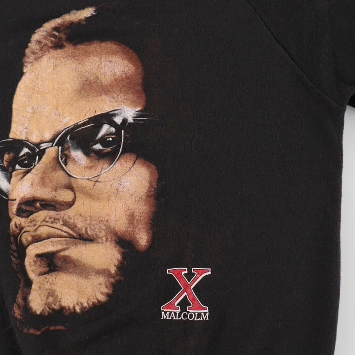 90'S Fruit of the Loom Malcolm X print sweatshirt, made in USA, men's size L, vintage /evb008837