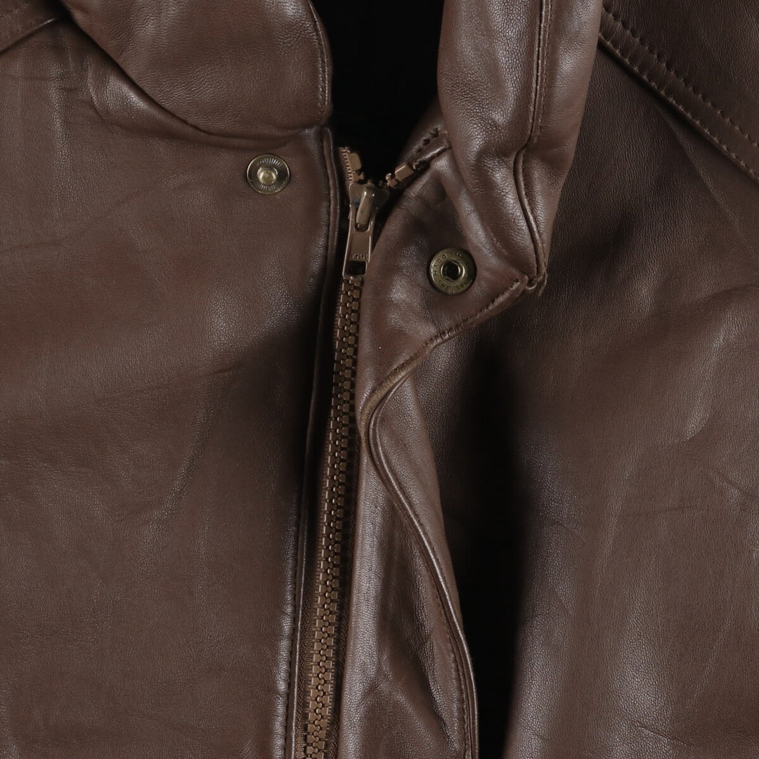 80s-90'S Eddie Bauer Black Tag Leather Goose Down Jacket Puffer Jacket Men's L size /evb008885