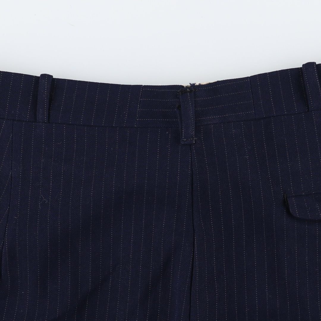 50'S UNKNOWN Stripe Pattern Two-pleat Slacks Pants Men's W35 Vintage /evb008924