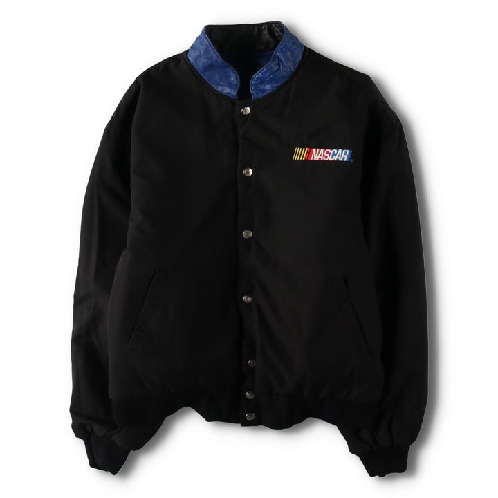 90s-00'S Jeff Hamilton JH DESIGN NASCAR Reversible Racing Jacket Men's L Size Vintage /evb008925