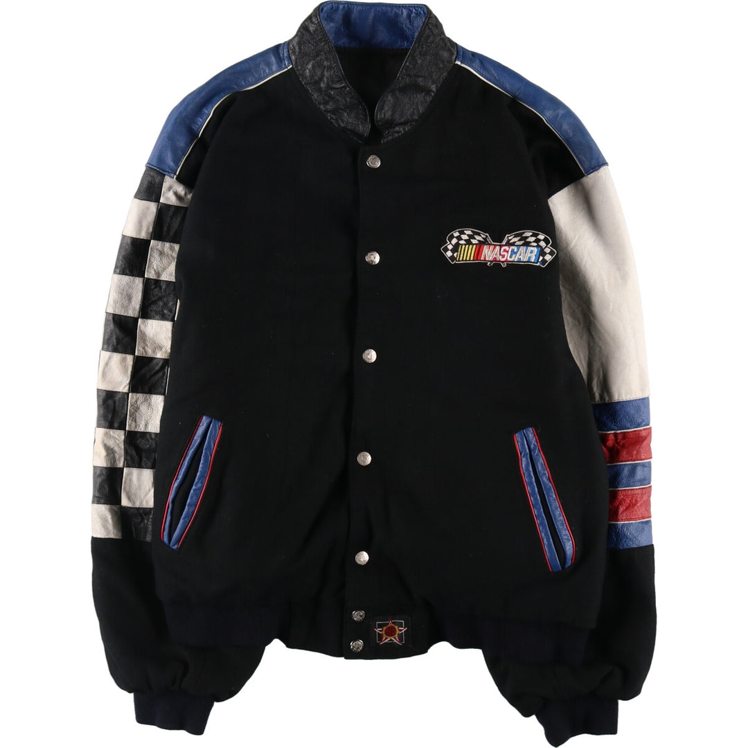 90s-00'S Jeff Hamilton JH DESIGN NASCAR Reversible Racing Jacket Men's L Size Vintage /evb008925