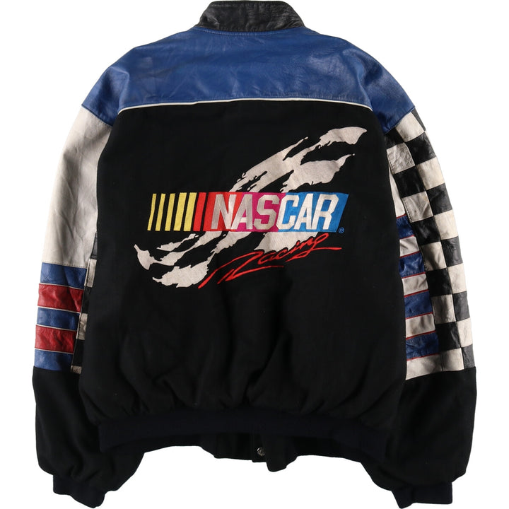 90s-00'S Jeff Hamilton JH DESIGN NASCAR Reversible Racing Jacket Men's L Size Vintage /evb008925