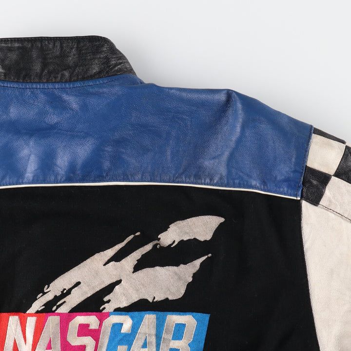 90s-00'S Jeff Hamilton JH DESIGN NASCAR Reversible Racing Jacket Men's L Size Vintage /evb008925