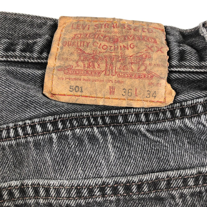 ~00'S Levi's Levi's 501 Black Denim Straight Denim Pants Men's W36 equivalent /evb008938