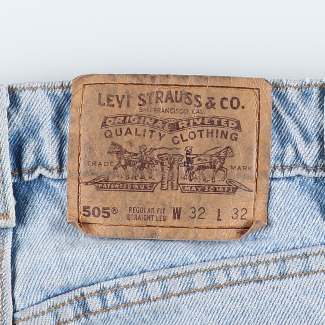 90'S Levi's 505 REGULAR FIT STRAIGHT LEG Tapered Denim Pants Made in USA Men's W32 Vintage /evb008942