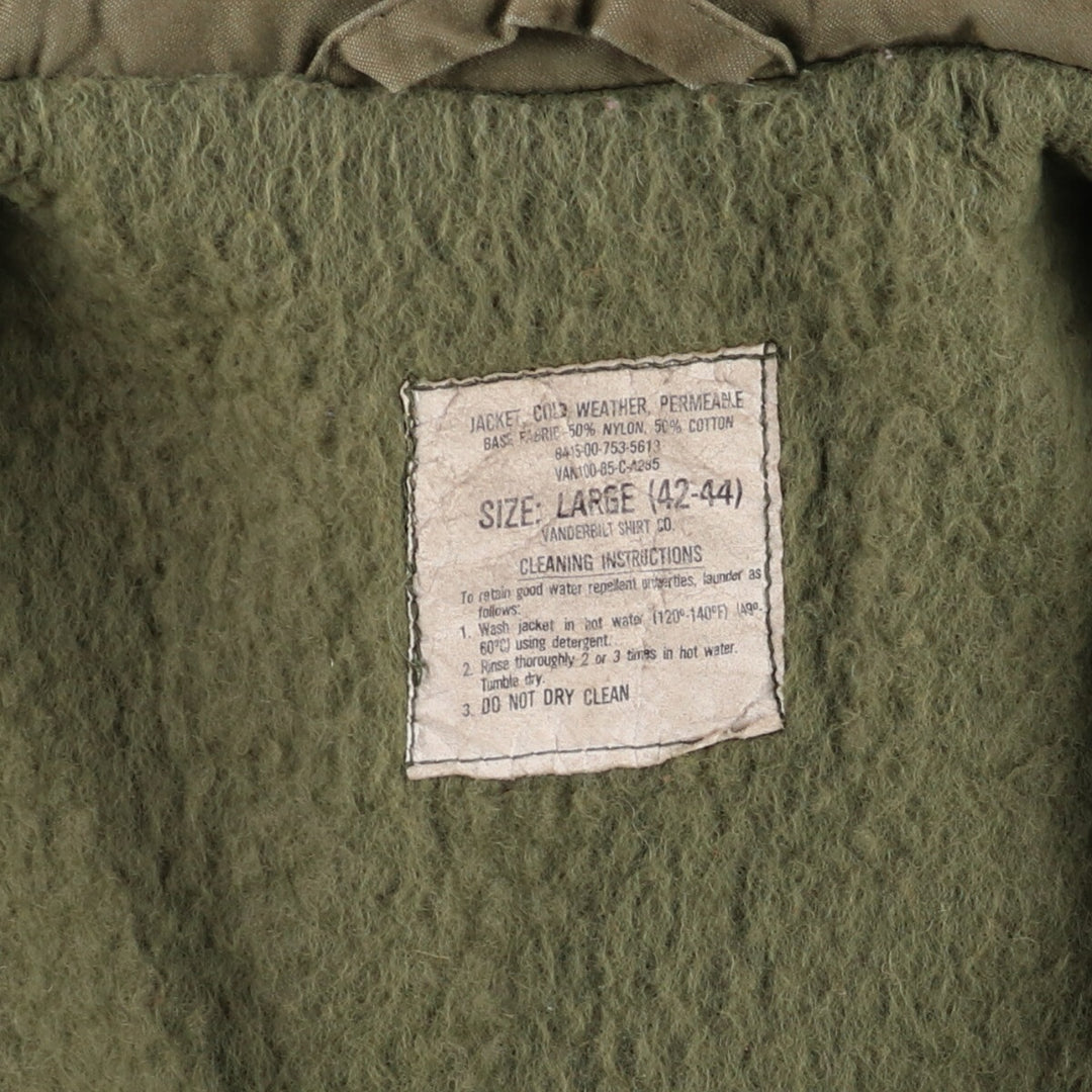 80'S US military A-2 military deck jacket made in USA LARGE (42-44) equivalent to men's L Vintage /evb008960