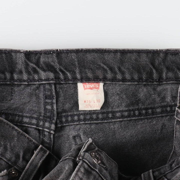 90'S Levi's 40505-4159 Painted Black Denim Tapered Denim Pants Made in USA Men's W36 Vintage/evb009039