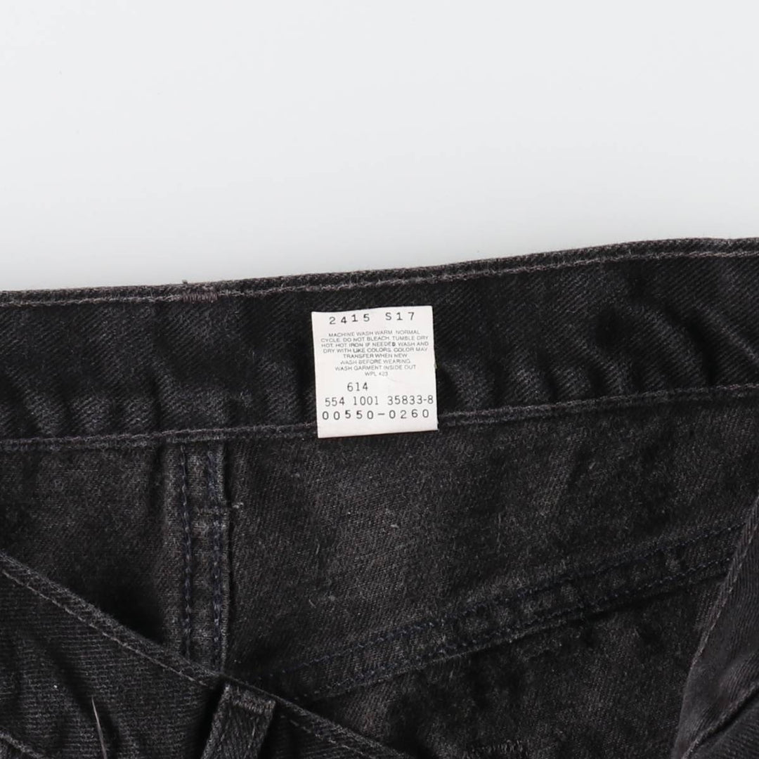 00'S Levi's 550 Relaxed Fit Black Denim Tapered Denim Pants Made in USA Men's W35 /evb009059