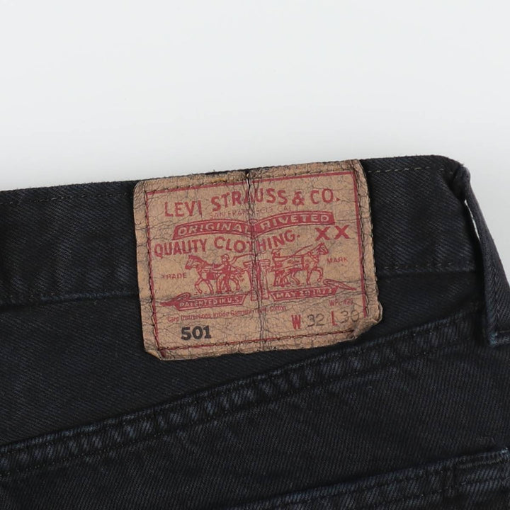 90'S Levi's 501-0165 Euro model black denim straight denim pants men's w32 equivalent vintage /evb009093