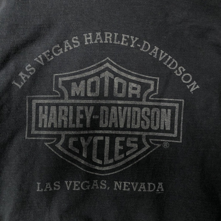 00'S Harley-Davidson Long Sleeve T-Shirt, Men's XL Size cotton black type Vintage Second Hand