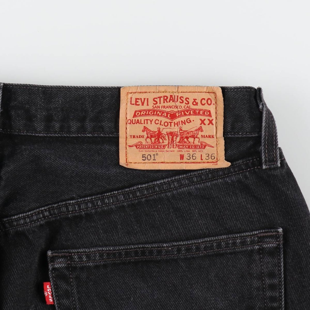 Levi's 501 Black Denim Straight Denim Pants Men's W35 equivalent /evb009123