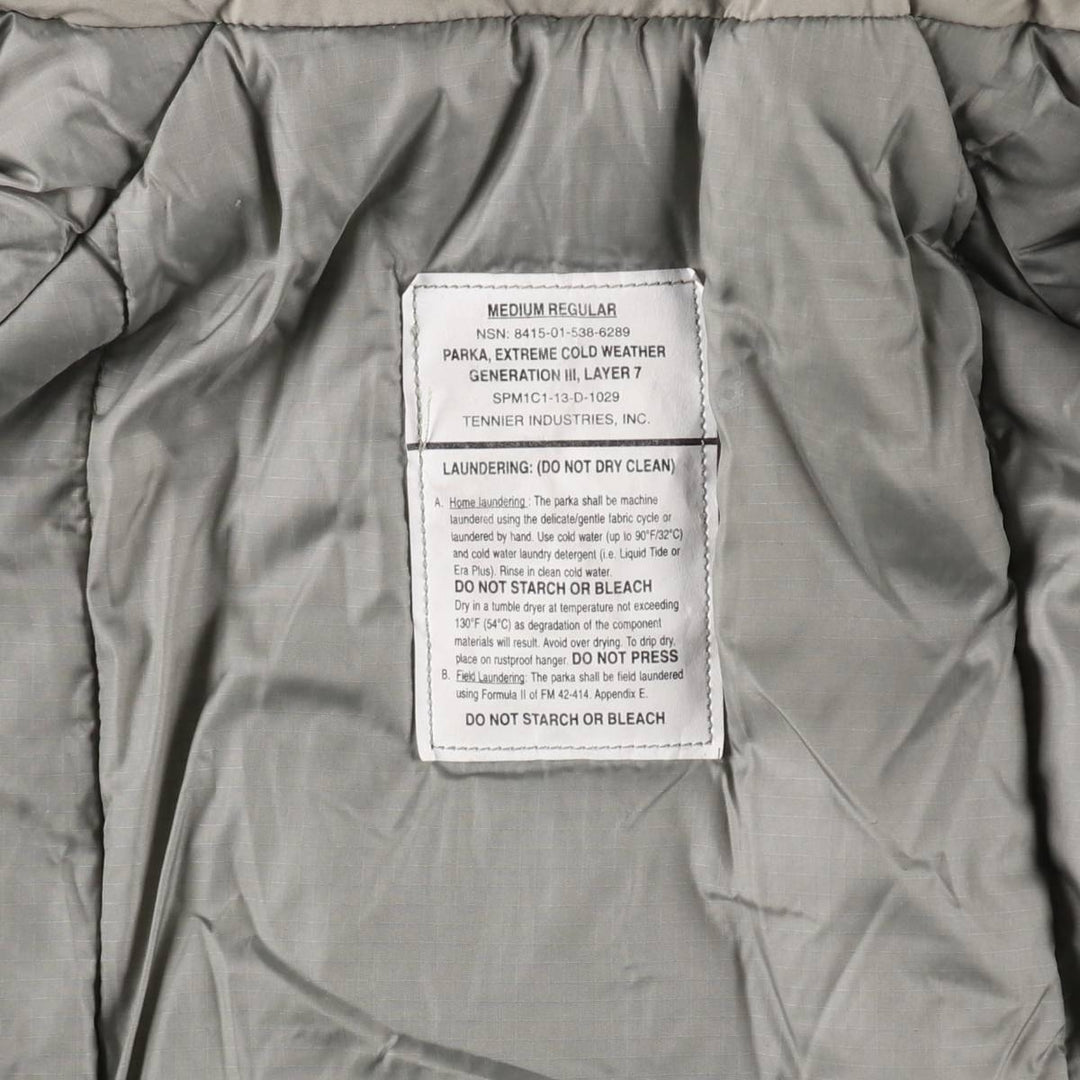 Authentic US military ECWCS Level 7 Primaloft military jacket made in USA MEDIUM REGULAR equivalent to men's XL vintage /evb009144