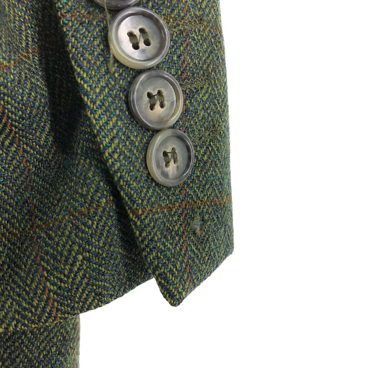 Burberry's Herringbone Check Pattern Wool Tailored Jacket Men's XL /evb009147