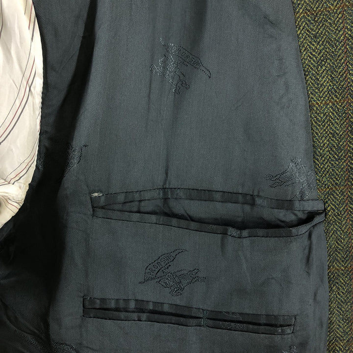 Burberry's Herringbone Check Pattern Wool Tailored Jacket Men's XL /evb009147