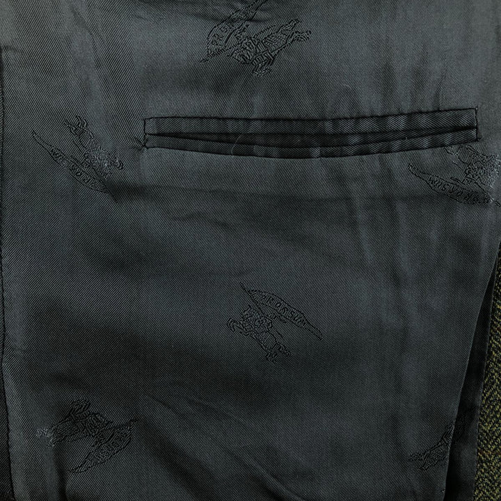 Burberry's Herringbone Check Pattern Wool Tailored Jacket Men's XL /evb009147