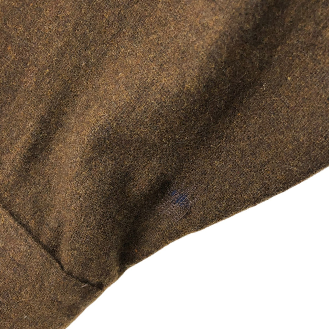 70s~ MERVYN'S COLLECTION Open Collar Wool Box Shirt Men's Size L Vintage /evb009184