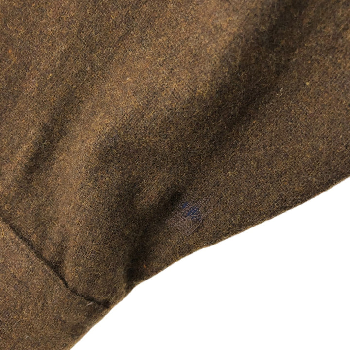 70s~ MERVYN'S COLLECTION Open Collar Wool Box Shirt Men's Size L Vintage /evb009184