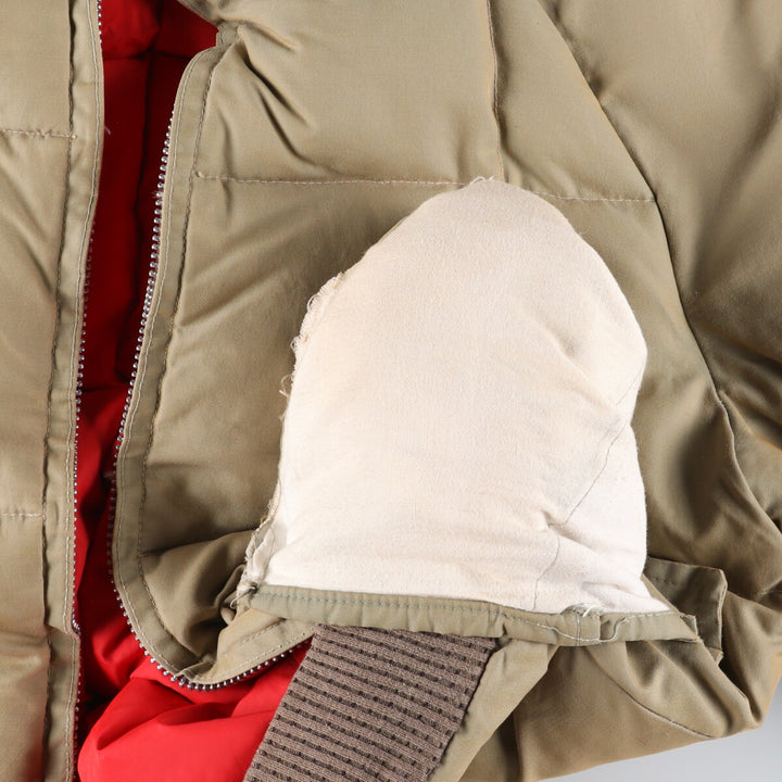 70s~80'S RICE SPORTS WEAR Down Jacket Men's M Size Vintage unclear Beige type Vintage Second Hand