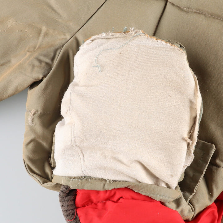 70s~80'S RICE SPORTS WEAR Down Jacket Men's M Size Vintage unclear Beige type Vintage Second Hand