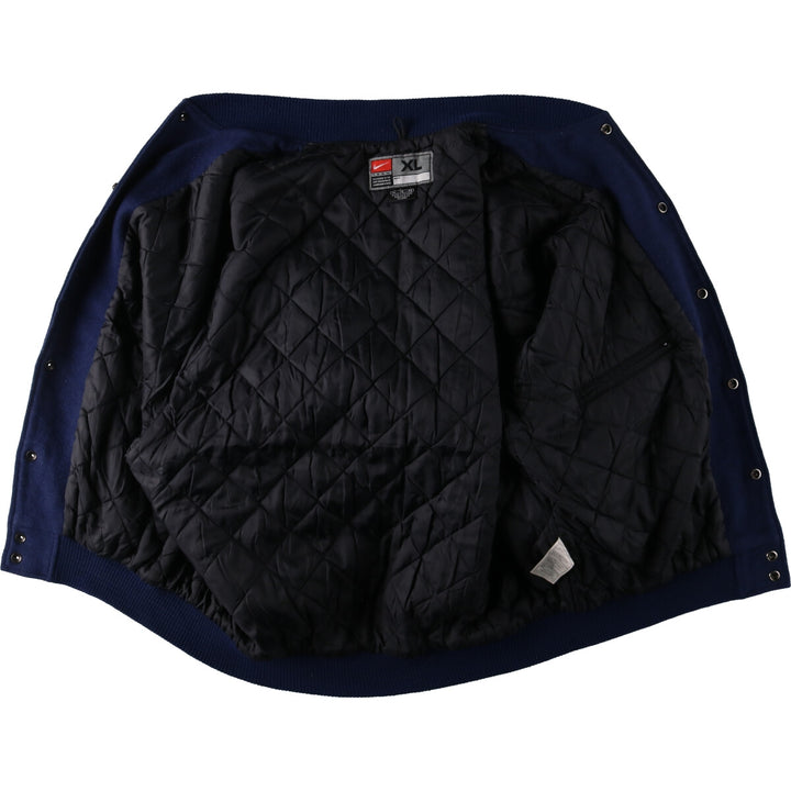 90'S Nike University of Michigan Leather Sleeve Wool Varsity Jacket Award Jacket Varsity Jacket Made in Canada Men's XL /evb009207