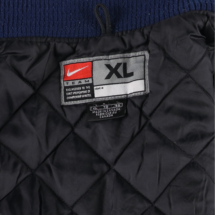 90'S Nike University of Michigan Leather Sleeve Wool Varsity Jacket Award Jacket Varsity Jacket Made in Canada Men's XL /evb009207