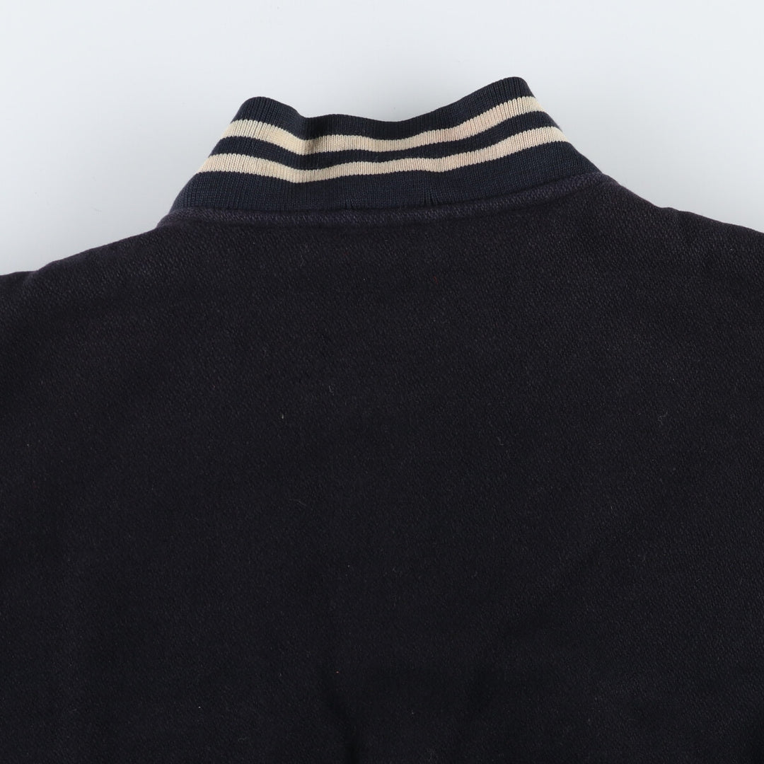 90'S POLO by Ralph Lauren Leather Sleeve Wool Stadium Jacket Award Jacket Men's XL /evb009208