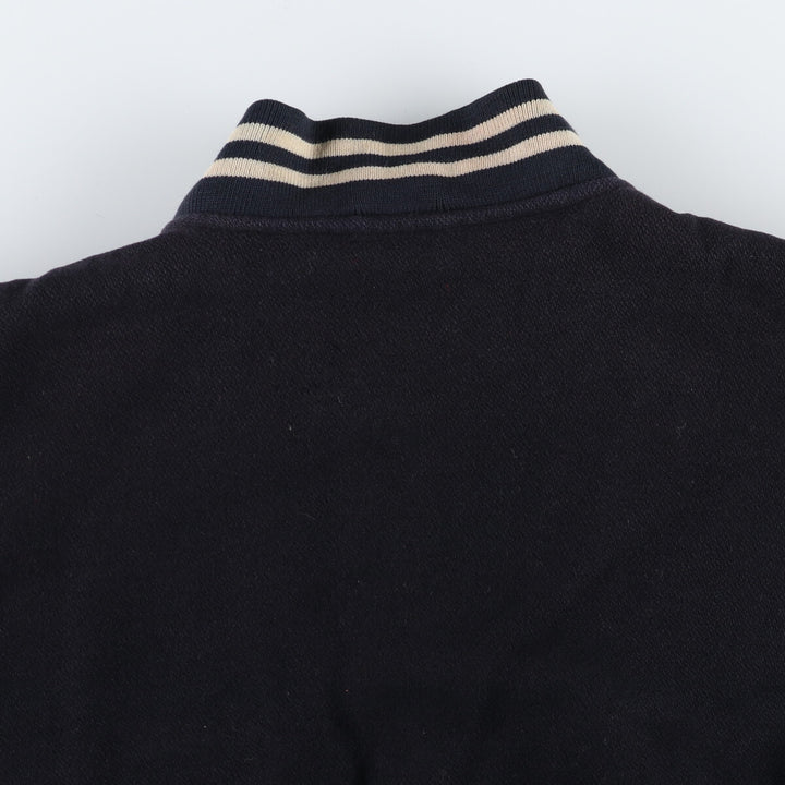 90'S POLO by Ralph Lauren Leather Sleeve Wool Stadium Jacket Award Jacket Men's XL /evb009208