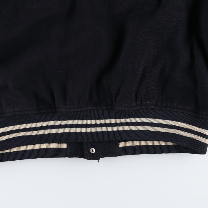 90'S POLO by Ralph Lauren Leather Sleeve Wool Stadium Jacket Award Jacket Men's XL /evb009208