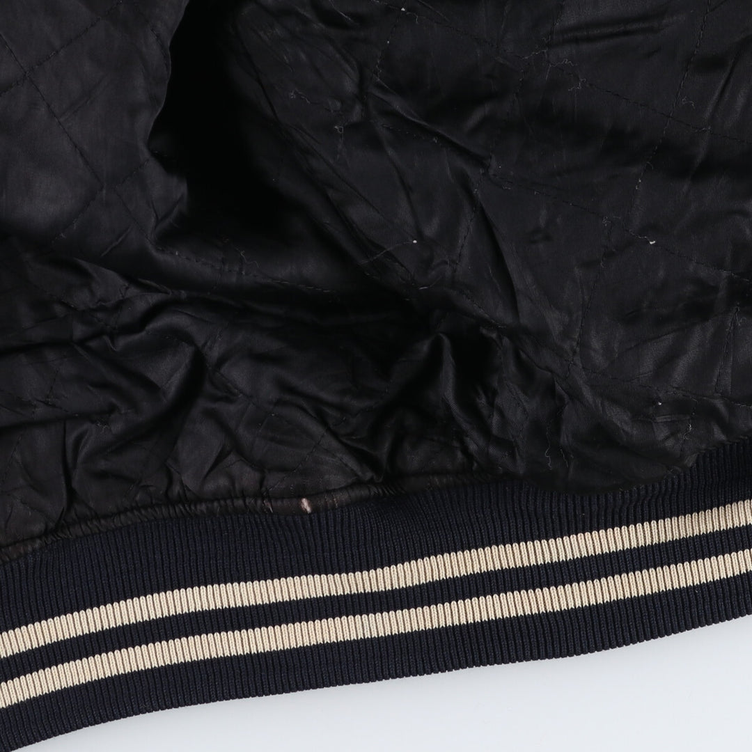 90'S POLO by Ralph Lauren Leather Sleeve Wool Stadium Jacket Award Jacket Men's XL /evb009208