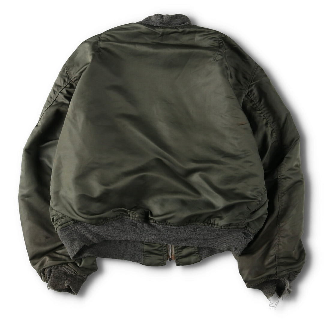 1970'S US military genuine L-2B military flight jacket made in USA LARGE equivalent to men's L vintage /evb009215