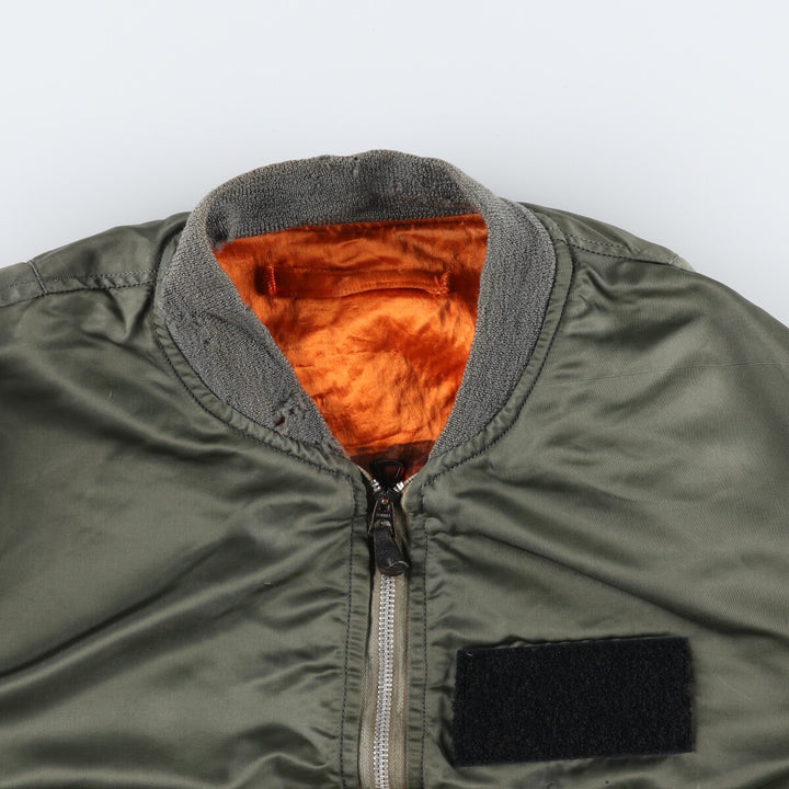 1970'S US military genuine L-2B military flight jacket made in USA LARGE equivalent to men's L vintage /evb009215