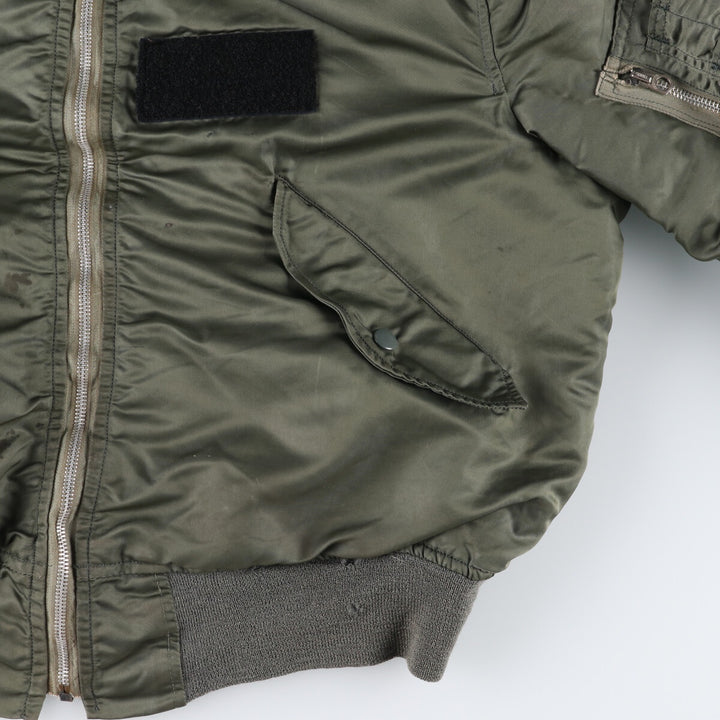 1970'S US military genuine L-2B military flight jacket made in USA LARGE equivalent to men's L vintage /evb009215