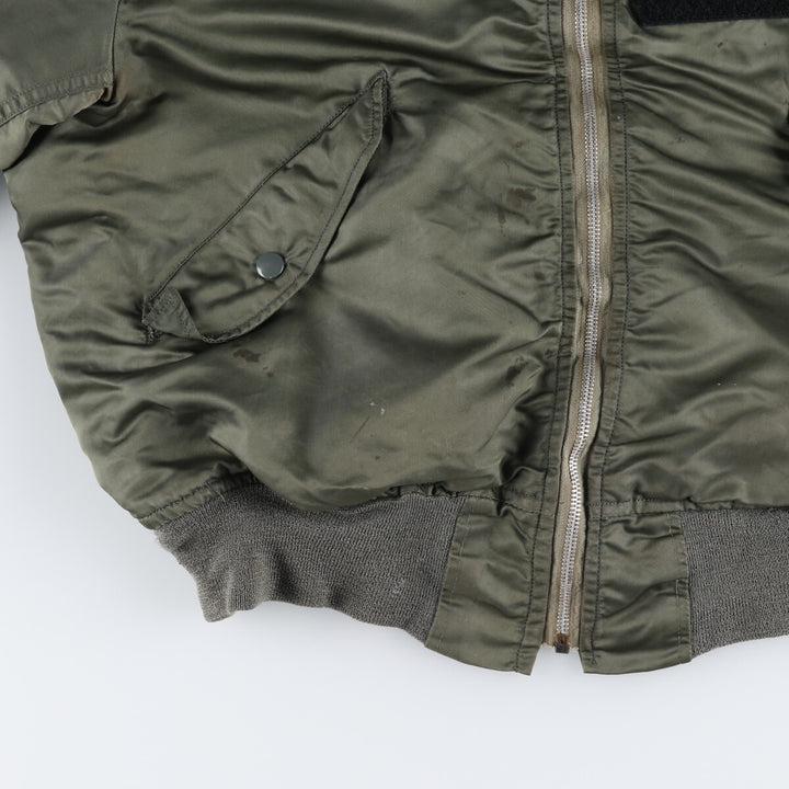 1970'S US military genuine L-2B military flight jacket made in USA LARGE equivalent to men's L vintage /evb009215