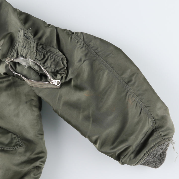 1970'S US military genuine L-2B military flight jacket made in USA LARGE equivalent to men's L vintage /evb009215