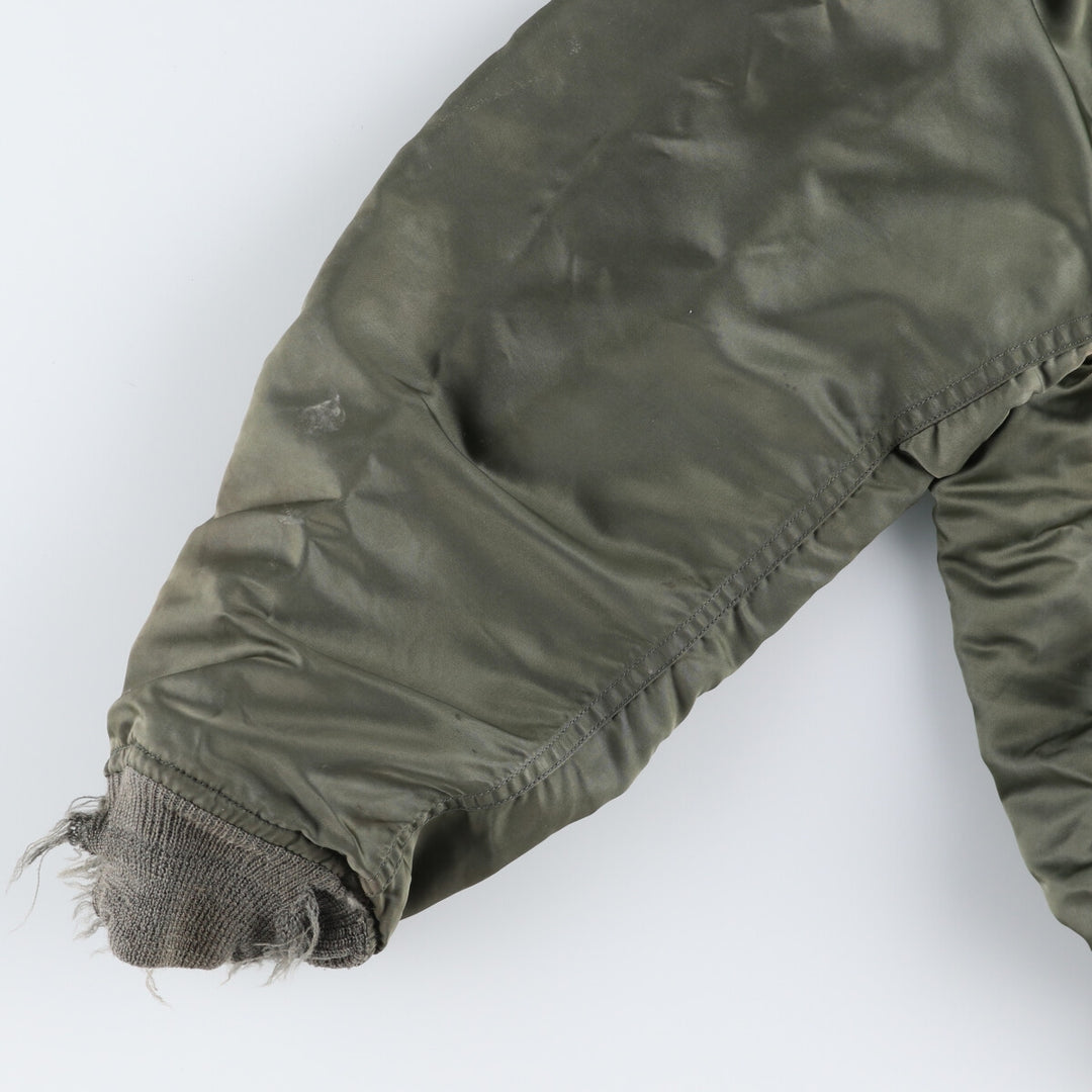 1970'S US military genuine L-2B military flight jacket made in USA LARGE equivalent to men's L vintage /evb009215