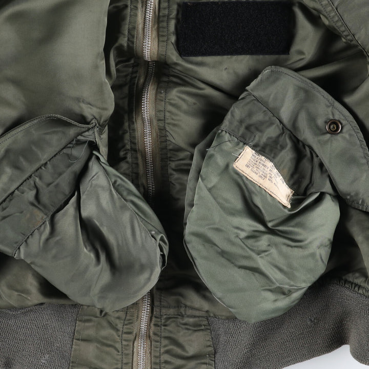 1970'S US military genuine L-2B military flight jacket made in USA LARGE equivalent to men's L vintage /evb009215
