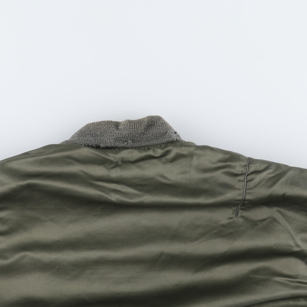 1970'S US military genuine L-2B military flight jacket made in USA LARGE equivalent to men's L vintage /evb009215