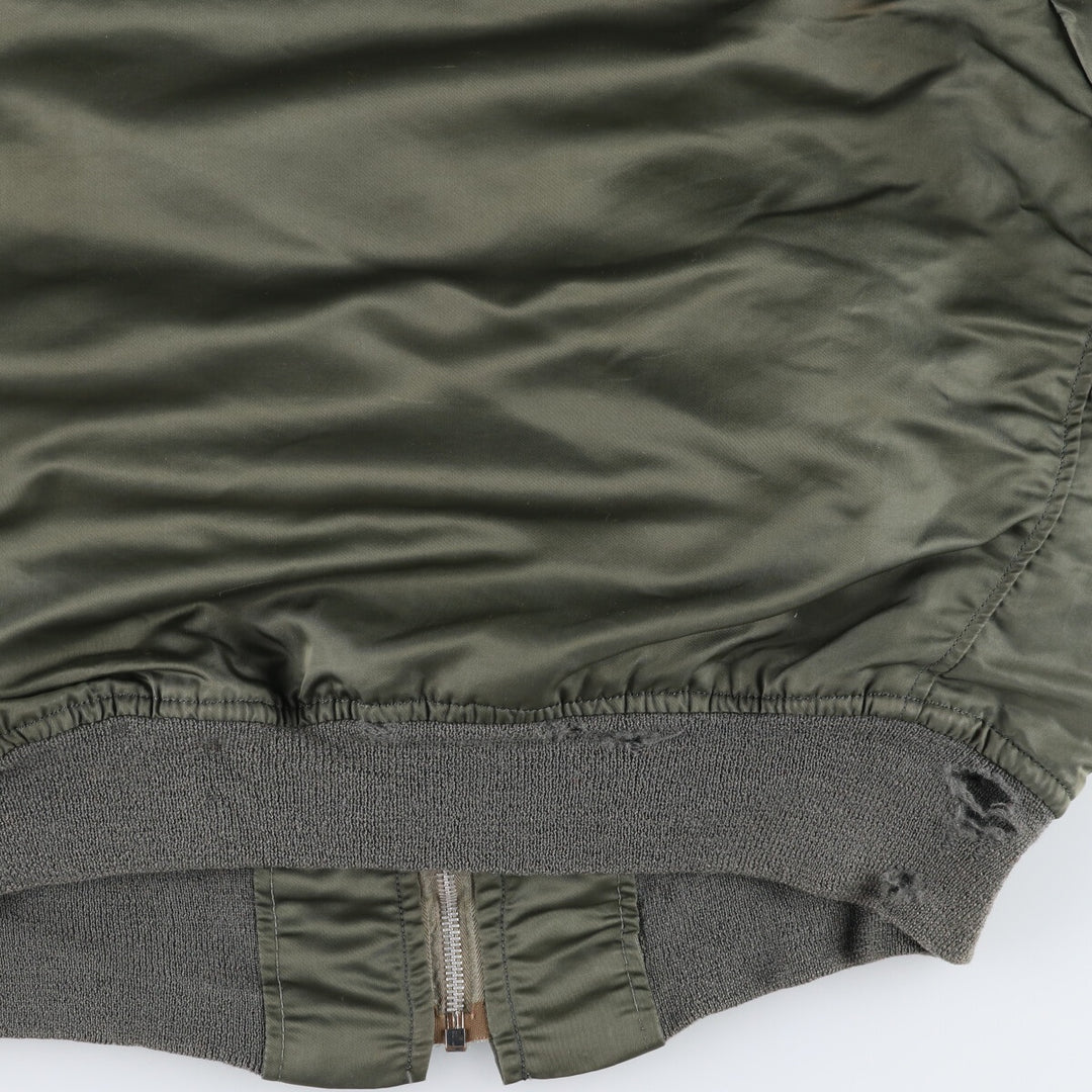 1970'S US military genuine L-2B military flight jacket made in USA LARGE equivalent to men's L vintage /evb009215