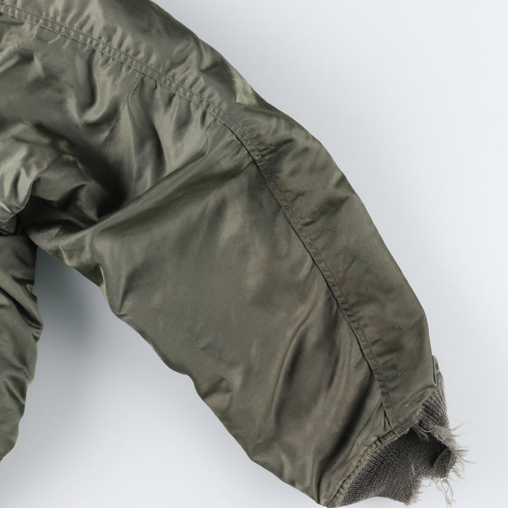 1970'S US military genuine L-2B military flight jacket made in USA LARGE equivalent to men's L vintage /evb009215