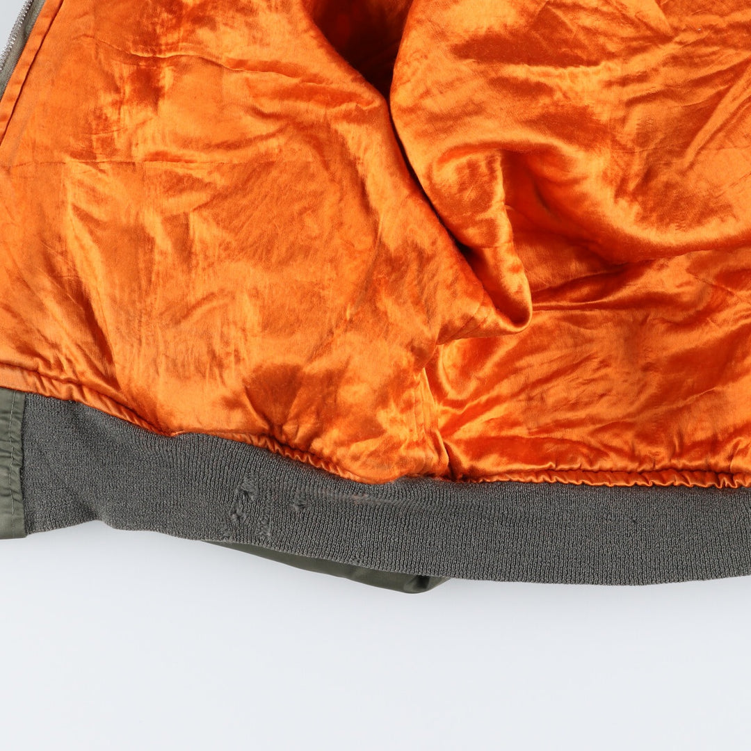 1970'S US military genuine L-2B military flight jacket made in USA LARGE equivalent to men's L vintage /evb009215