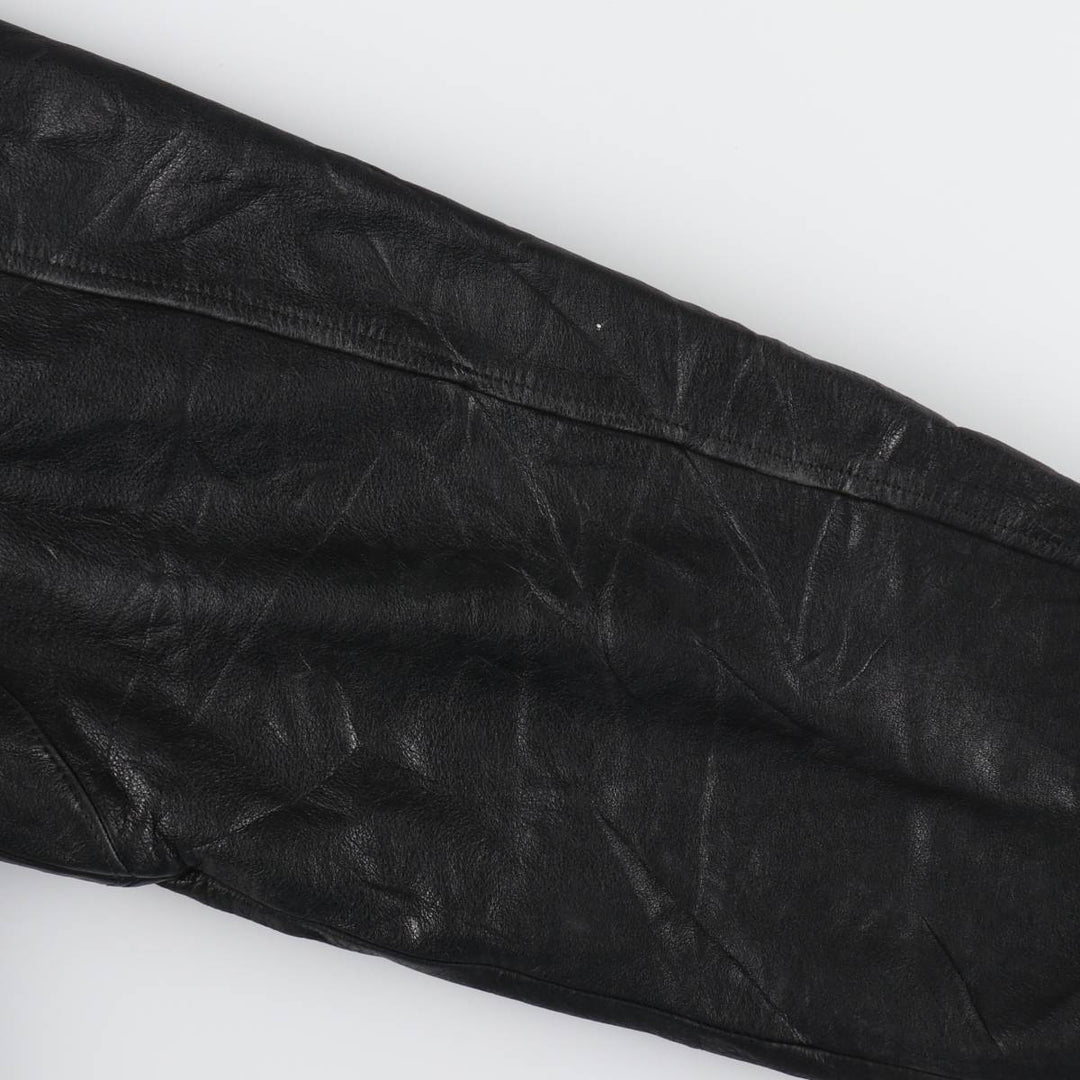 90'S Adidas Equipment with liner, back embroidery, leather blouson type, men's size L, vintage /evb009219