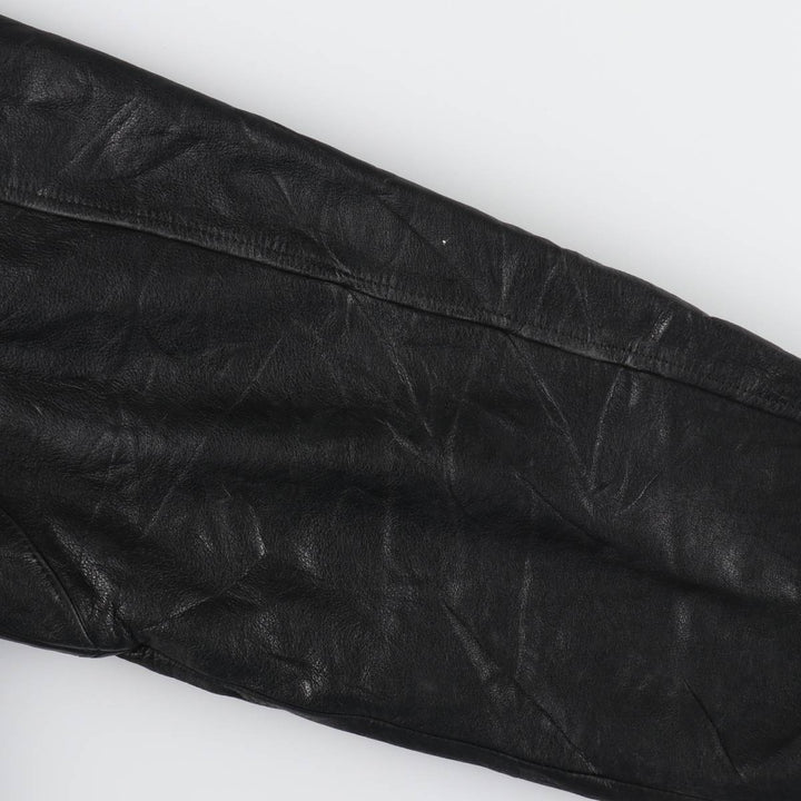 90'S Adidas Equipment with liner, back embroidery, leather blouson type, men's size L, vintage /evb009219