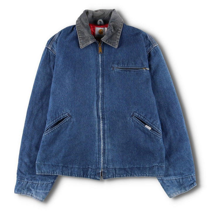 80'S Carhartt Detroit Jacket Denim Work Jacket Made in USA Men's M Size Vintage /evb009222