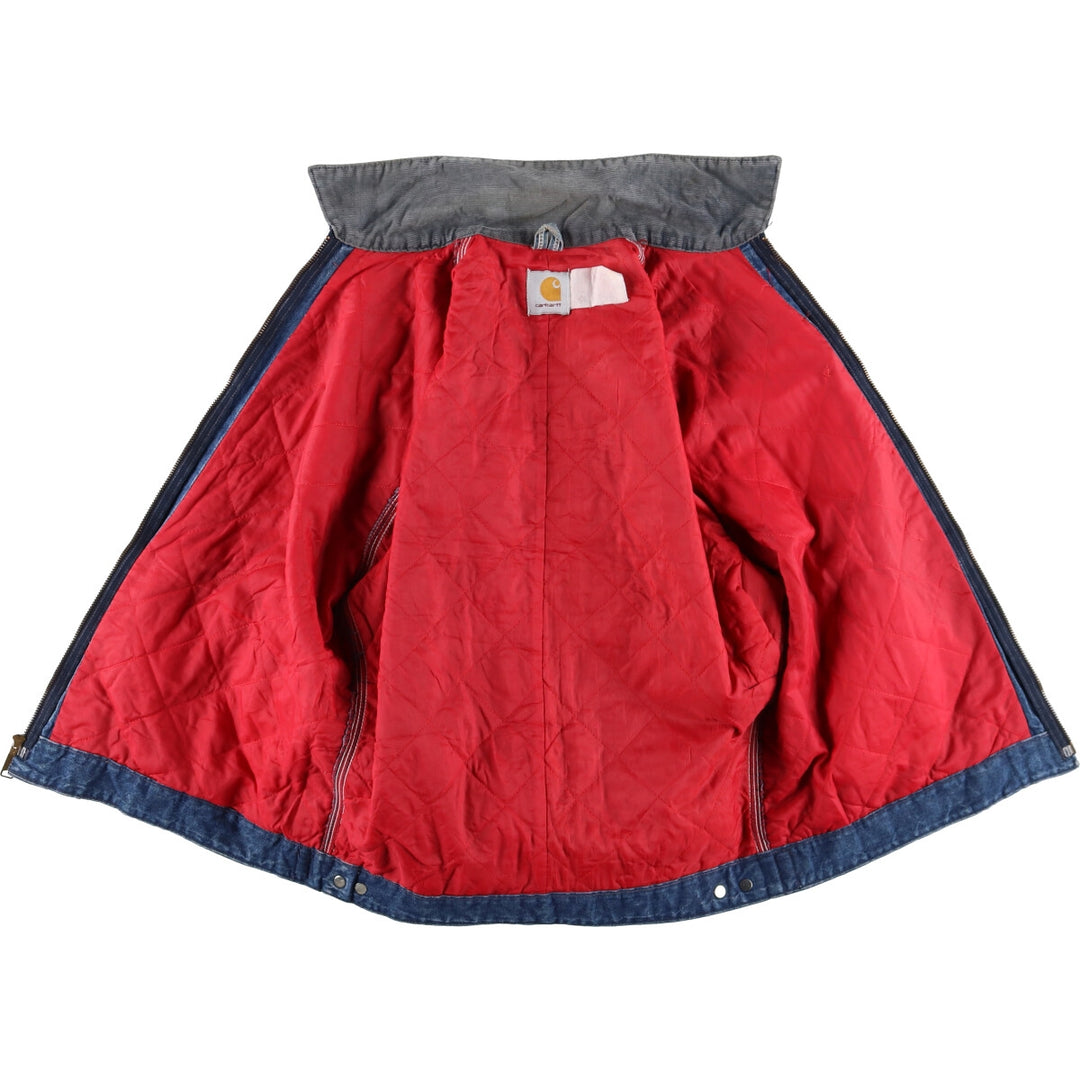 80'S Carhartt Detroit Jacket Denim Work Jacket Made in USA Men's M Size Vintage /evb009222