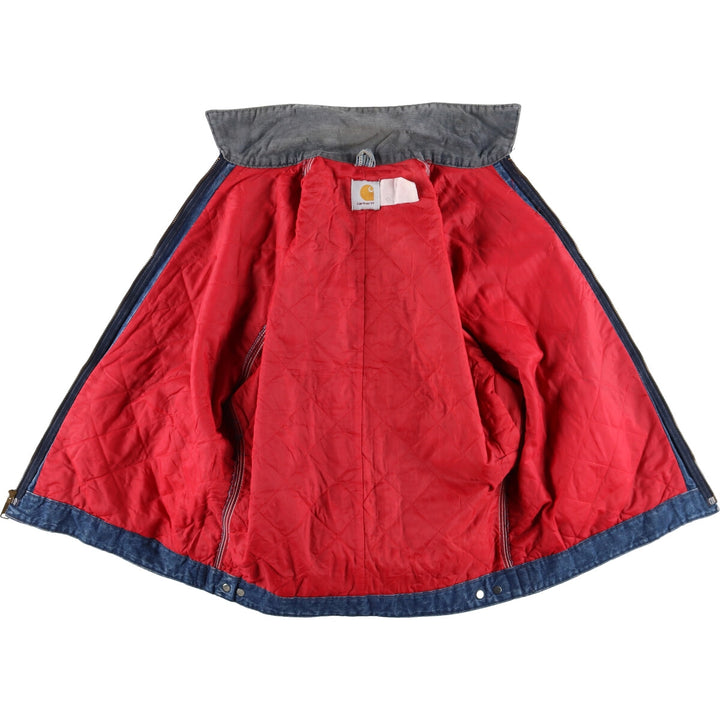 80'S Carhartt Detroit Jacket Denim Work Jacket Made in USA Men's M Size Vintage /evb009222