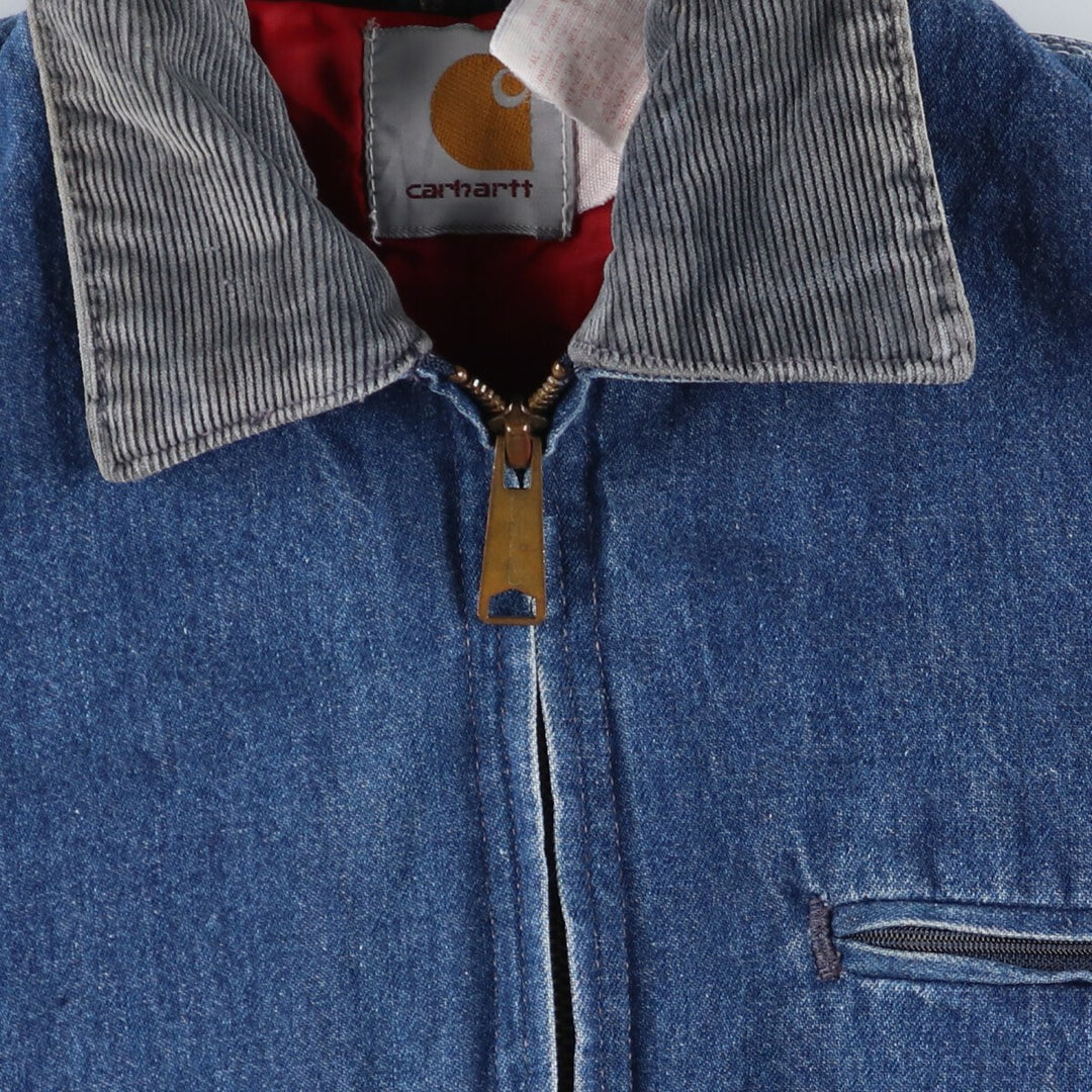 80'S Carhartt Detroit Jacket Denim Work Jacket Made in USA Men's M Size Vintage /evb009222