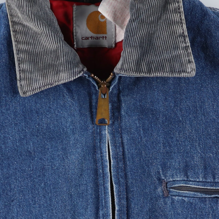80'S Carhartt Detroit Jacket Denim Work Jacket Made in USA Men's M Size Vintage /evb009222