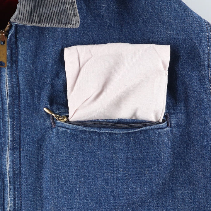 80'S Carhartt Detroit Jacket Denim Work Jacket Made in USA Men's M Size Vintage /evb009222