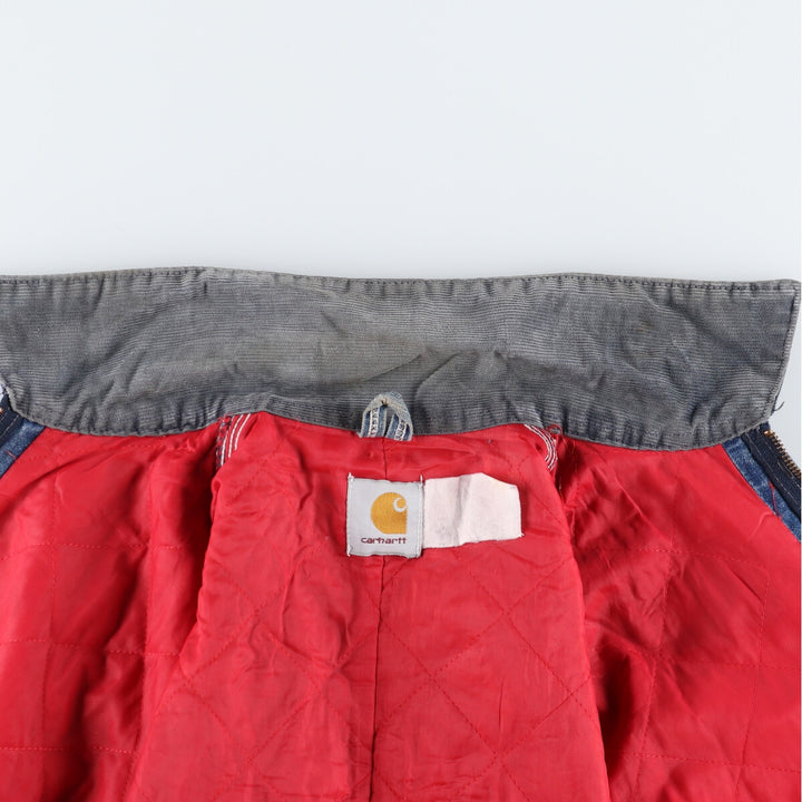 80'S Carhartt Detroit Jacket Denim Work Jacket Made in USA Men's M Size Vintage /evb009222
